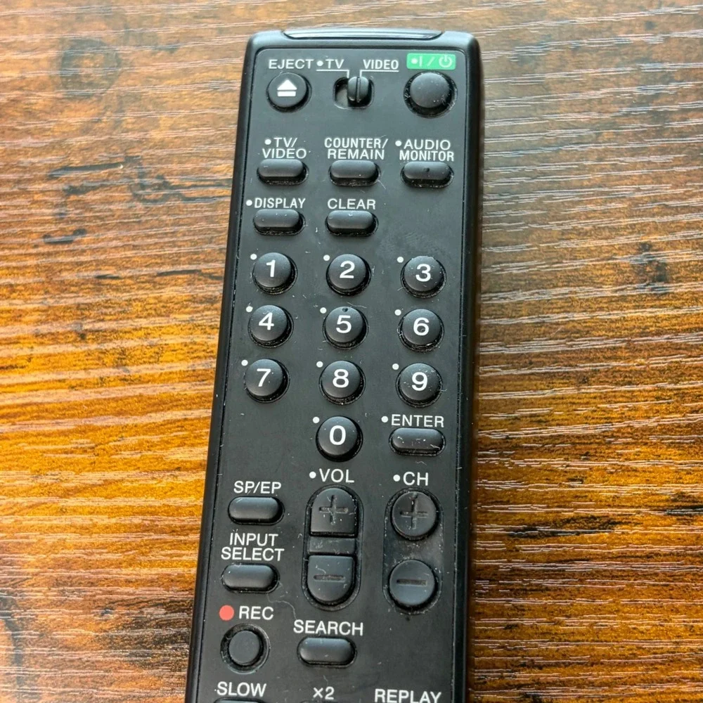Sony RMT-V402 Video TV‎ VCR Remote Control Black Plastic Replacement Tested